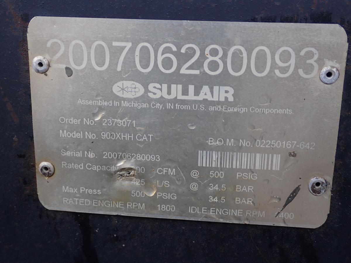 Used 2007 Sullair 900XHH/1150XH Air Compressor