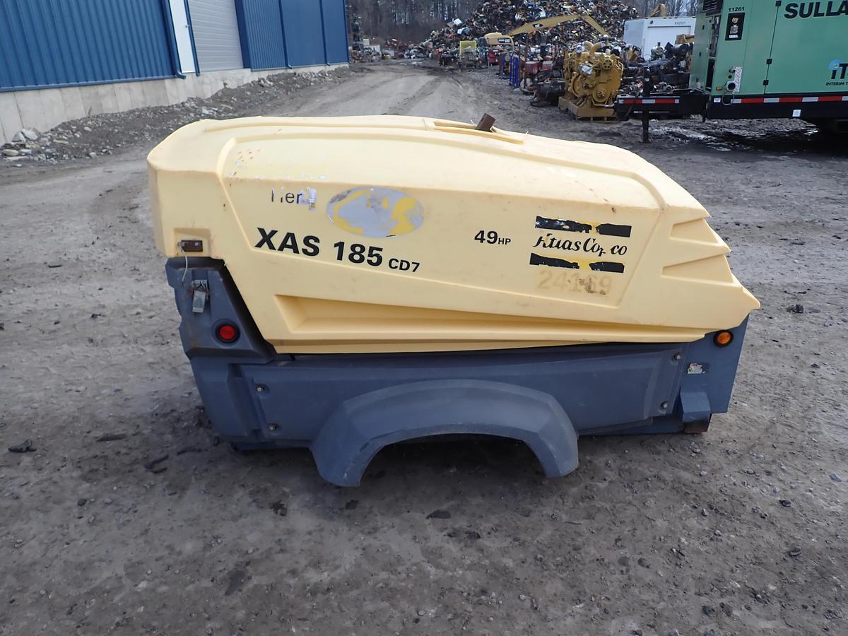 Used 2016 Atlas Copco XAS185CD7 Air Compressor 961 HOURS!