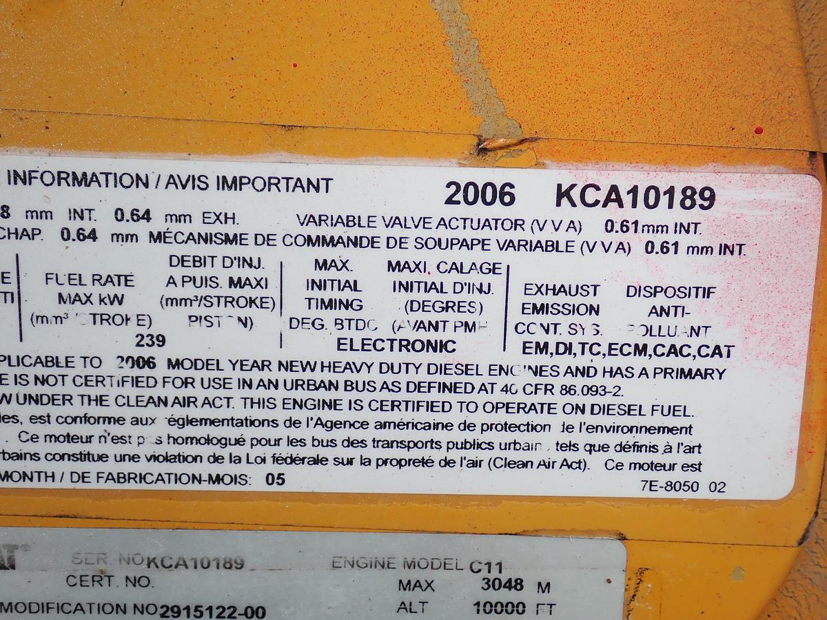 Used 2006 CAT C11 Diesel Truck Engine LOW TIME! AR 253-9028