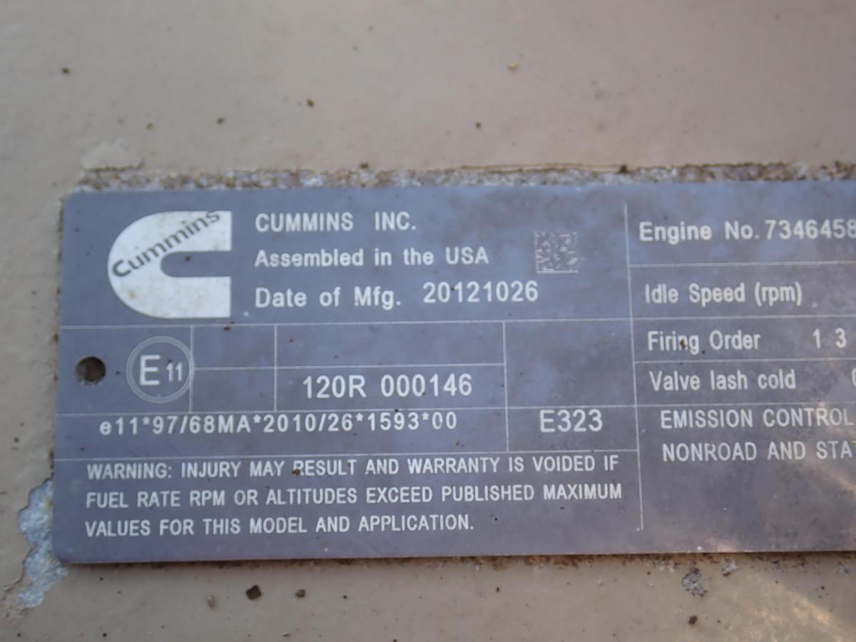 Used 2012 Cummins QSB 4.5 Diesel Engine CPL 3670