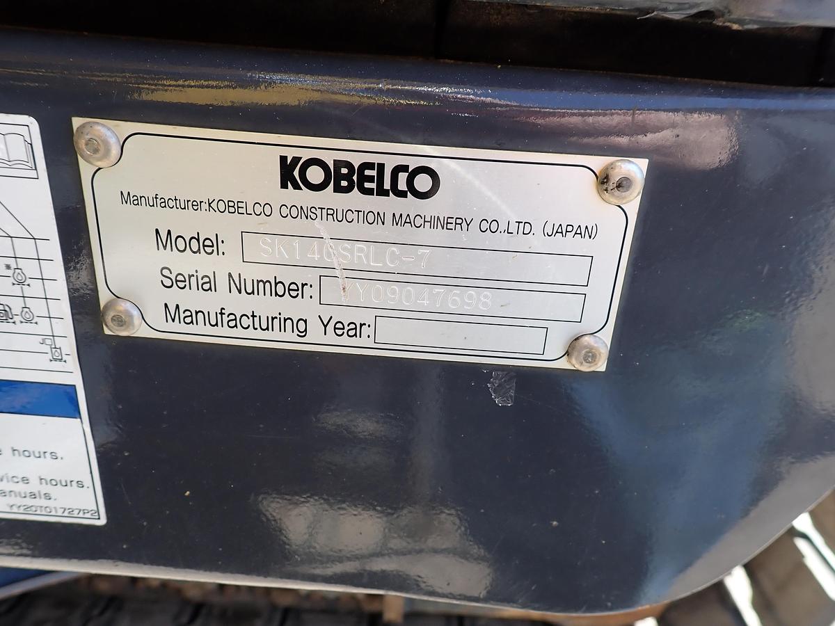 Used 2022 Kobelco SK140SRLC-7 Hydraulic Excavator SUPER CLEAN!