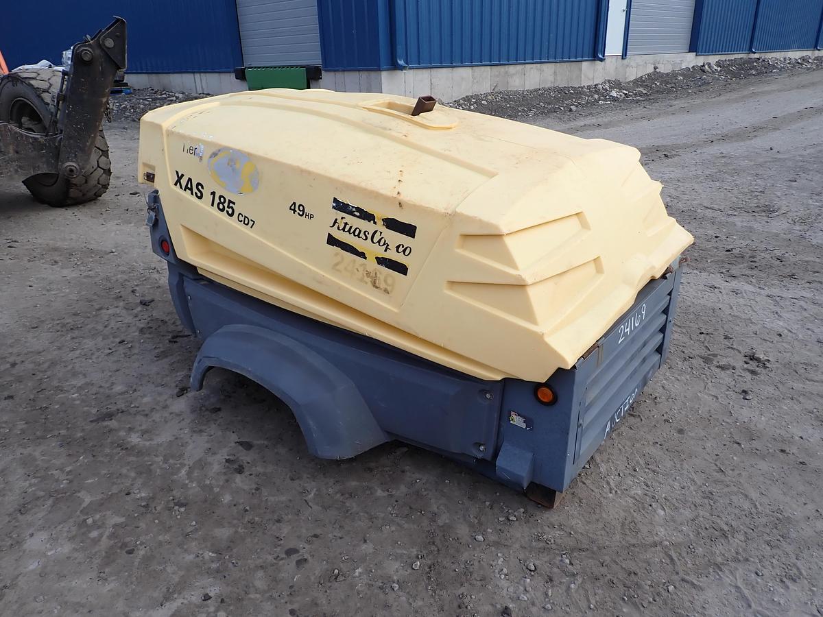 Used 2016 Atlas Copco XAS185CD7 Air Compressor 961 HOURS!
