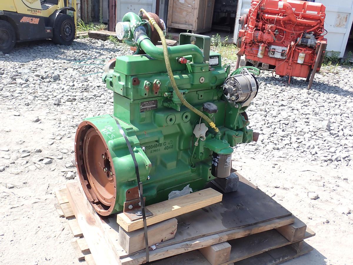 Used John Deere 4045TF151 Diesel Engine LOW HOUR GOV'T SURPLUS