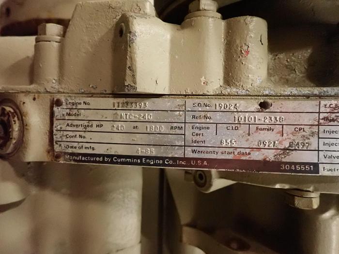 Refurbished 1985 Cummins NTC-240 Rebuilt Engine