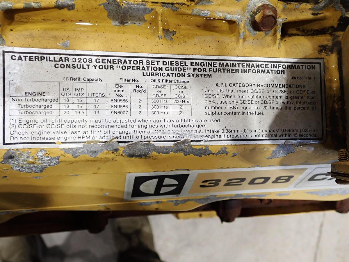 Used 1985 CAT 3208T Turbo Diesel Engine POWER UNIT