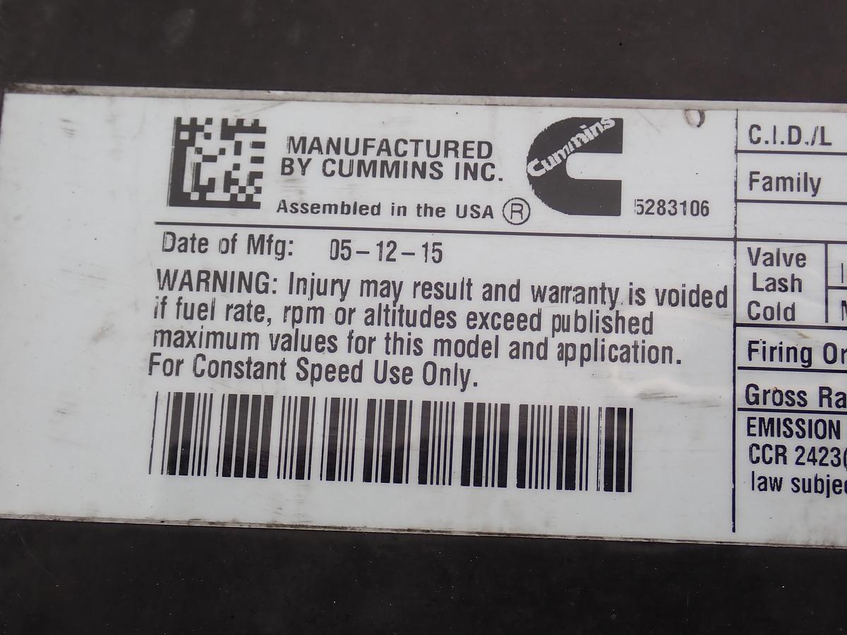 Used 2015 Cummins QSB 6.7 Diesel Engine CPL 8611