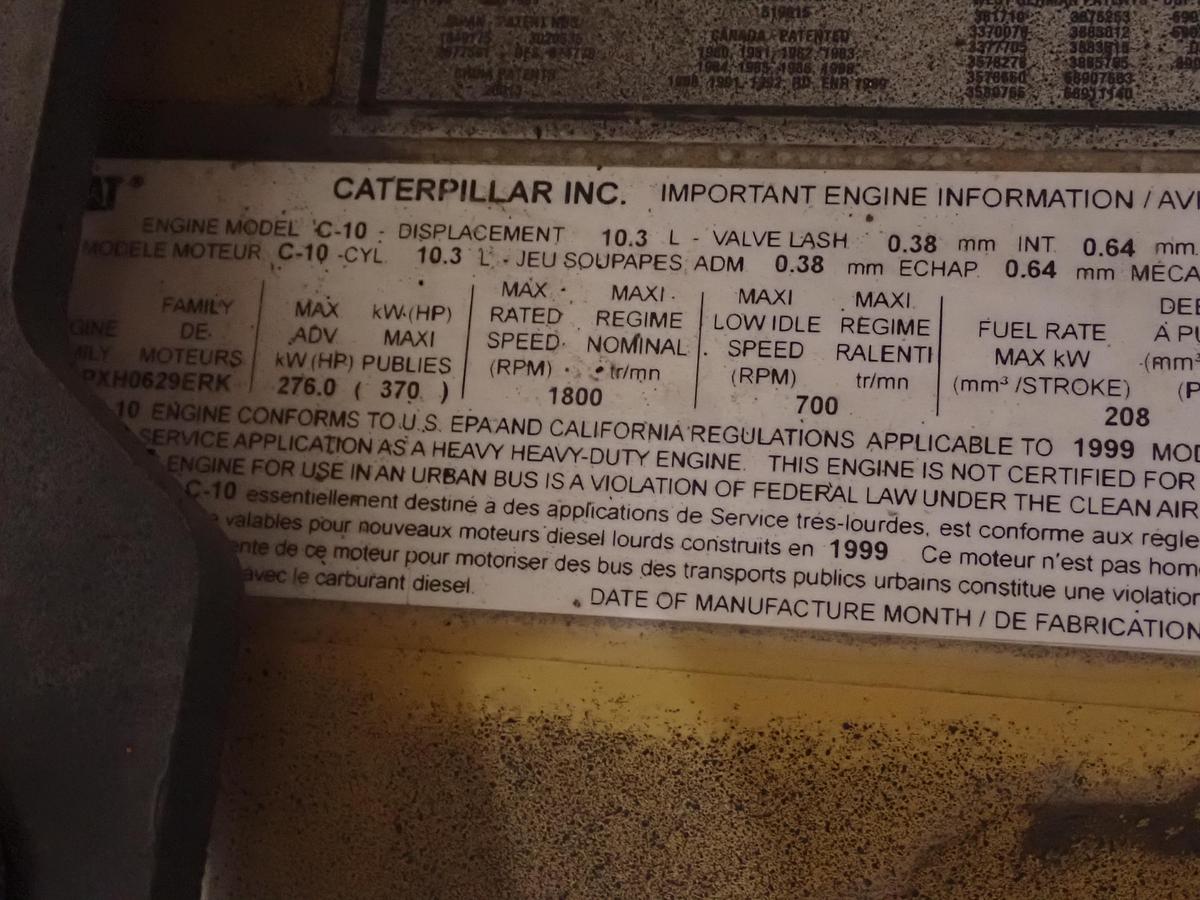 Used 1999 CAT C10 Diesel Engine AR # 169-2354 w/ JAKE BRAKE