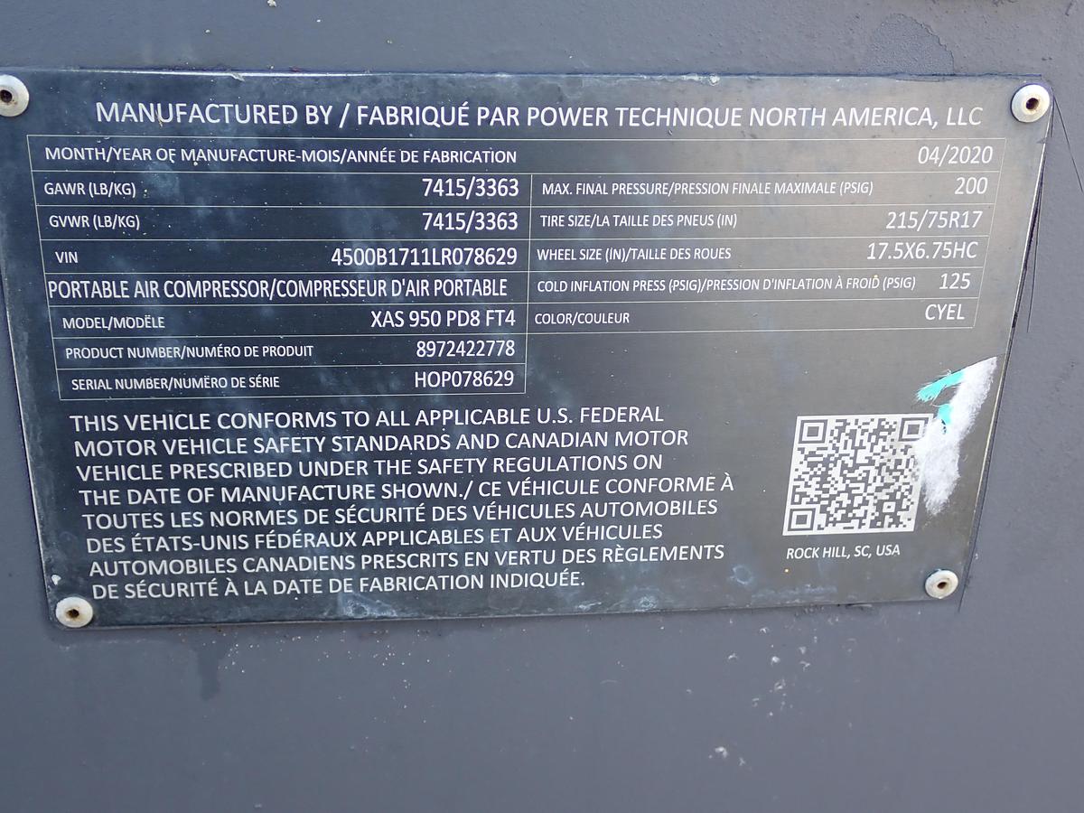 Used 2020 Atlas Copco XAS950 PD8