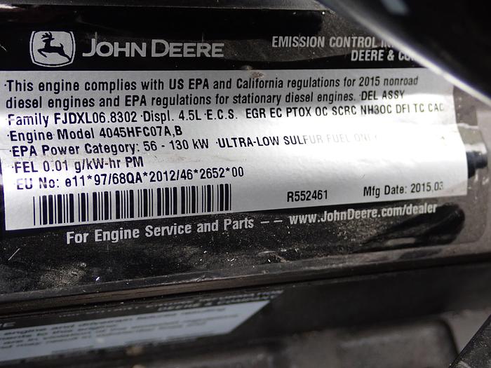 Used 2015 John Deere 4045HFC07