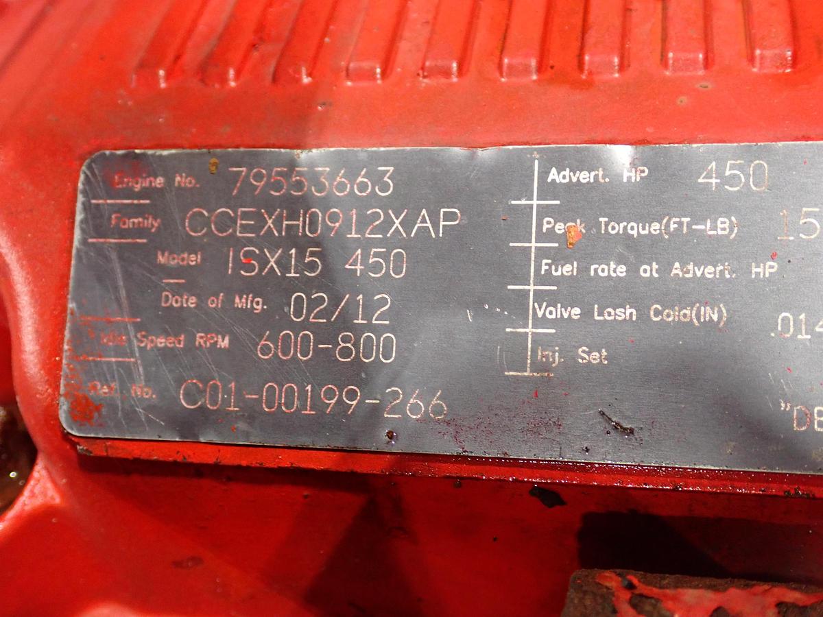 Used 2012 Cummins ISX15 450 Diesel Engine CPL 3719