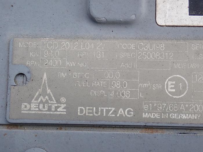 Used Deutz TCD2012 L04 2V COMMON RAIL Diesel Engine