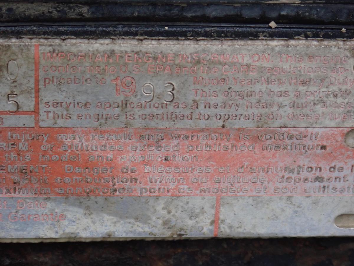 Used 1993 Cummins LTA10-300 Diesel Truck Engine CPL 1558