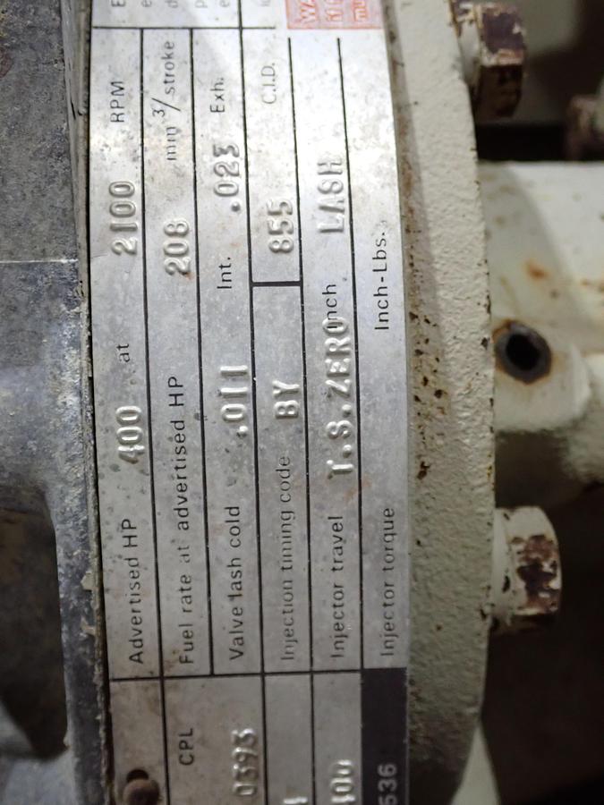 Used 1979 Cummins NTC400 Diesel Engine BIG CAM 400 HP! CPL 0393