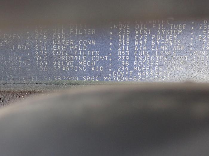 Used Detroit Diesel 3-53 GOV'T SURPLUS ENGINE 5033-7000