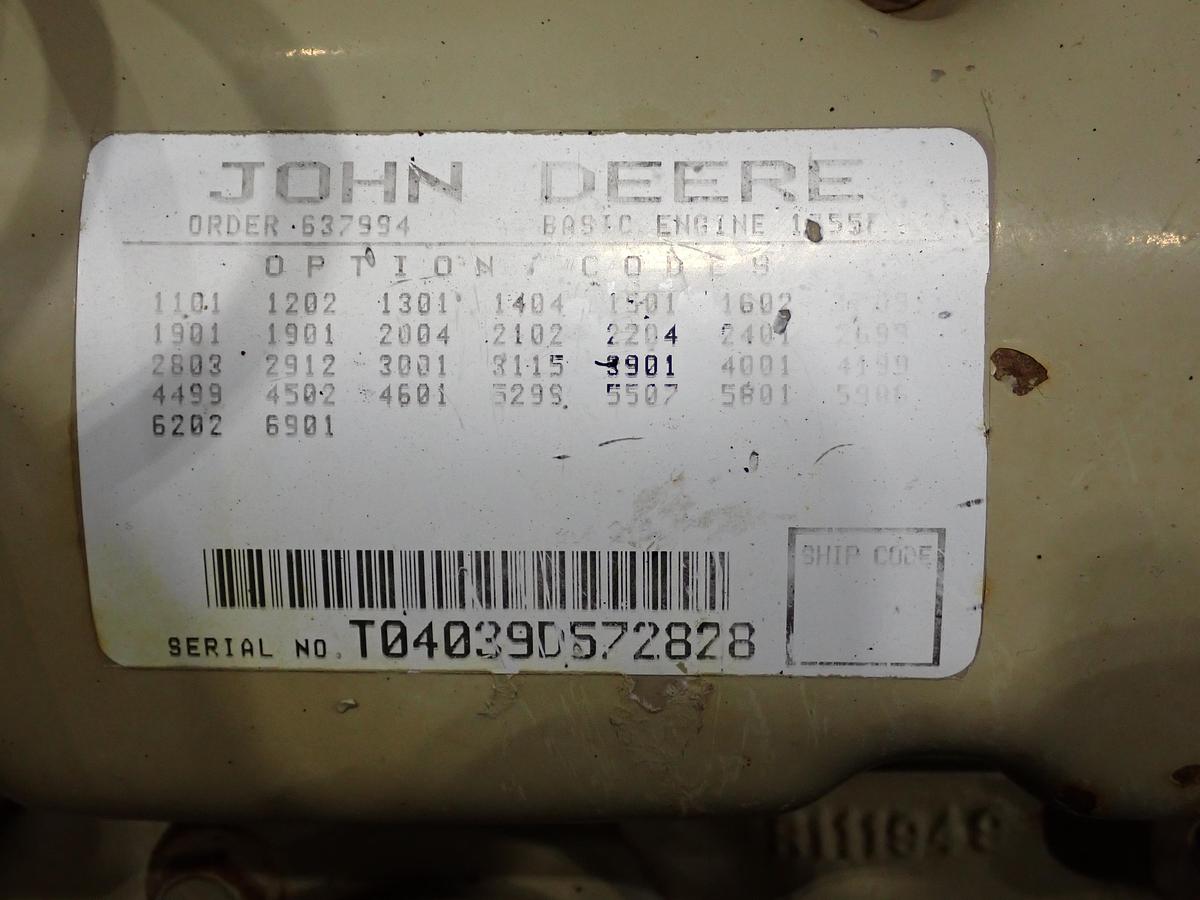 Used John Deere 4039DF001 Diesel Engine POWER UNIT