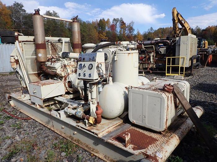 Used Quincy 850/200 Air Compressor 850 CFM Detroit Diesel 8V71 Skid Mounted 200 PSI!