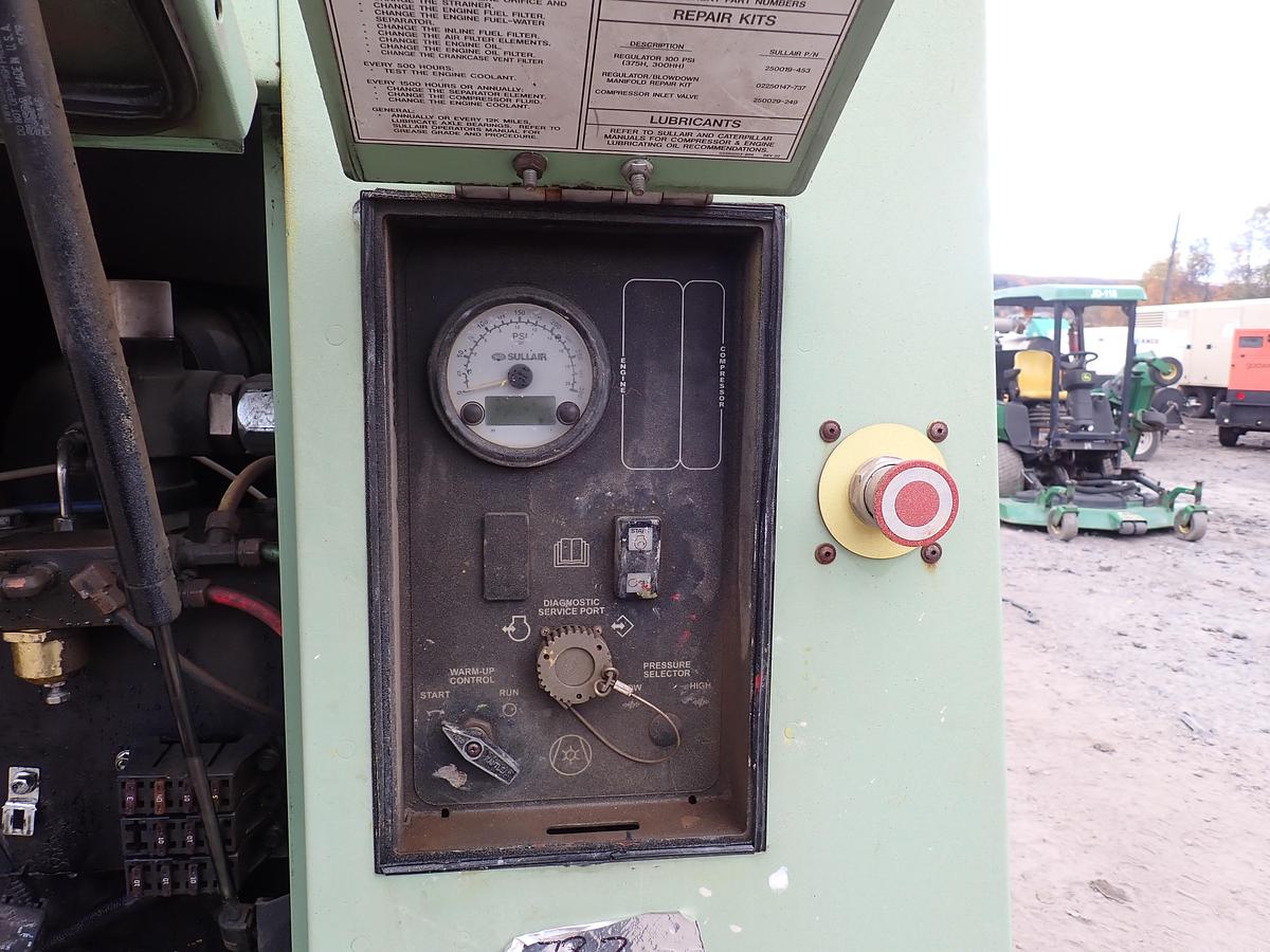 Used 2015 Sullair 375C Air Compressor CAT DIESEL 375 CFM 1678 HOURS