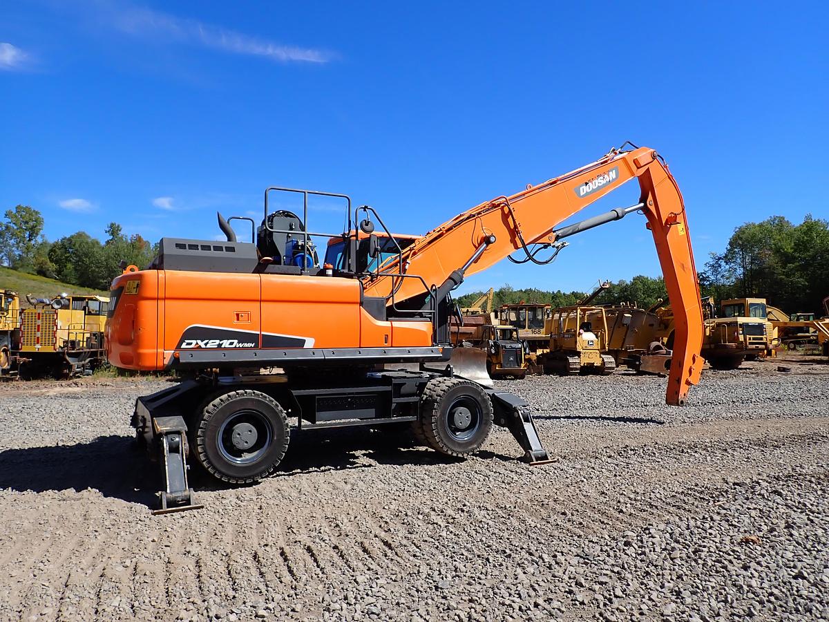 Used 2019 Doosan DX210WMH-5 Wheeled Excavator Material Handler