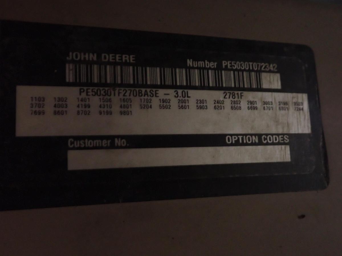 Used 2006 John Deere 5030TF270 Diesel Engine PTO CLUTCH!