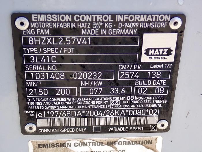 Used 2008 Hatz 3L41C