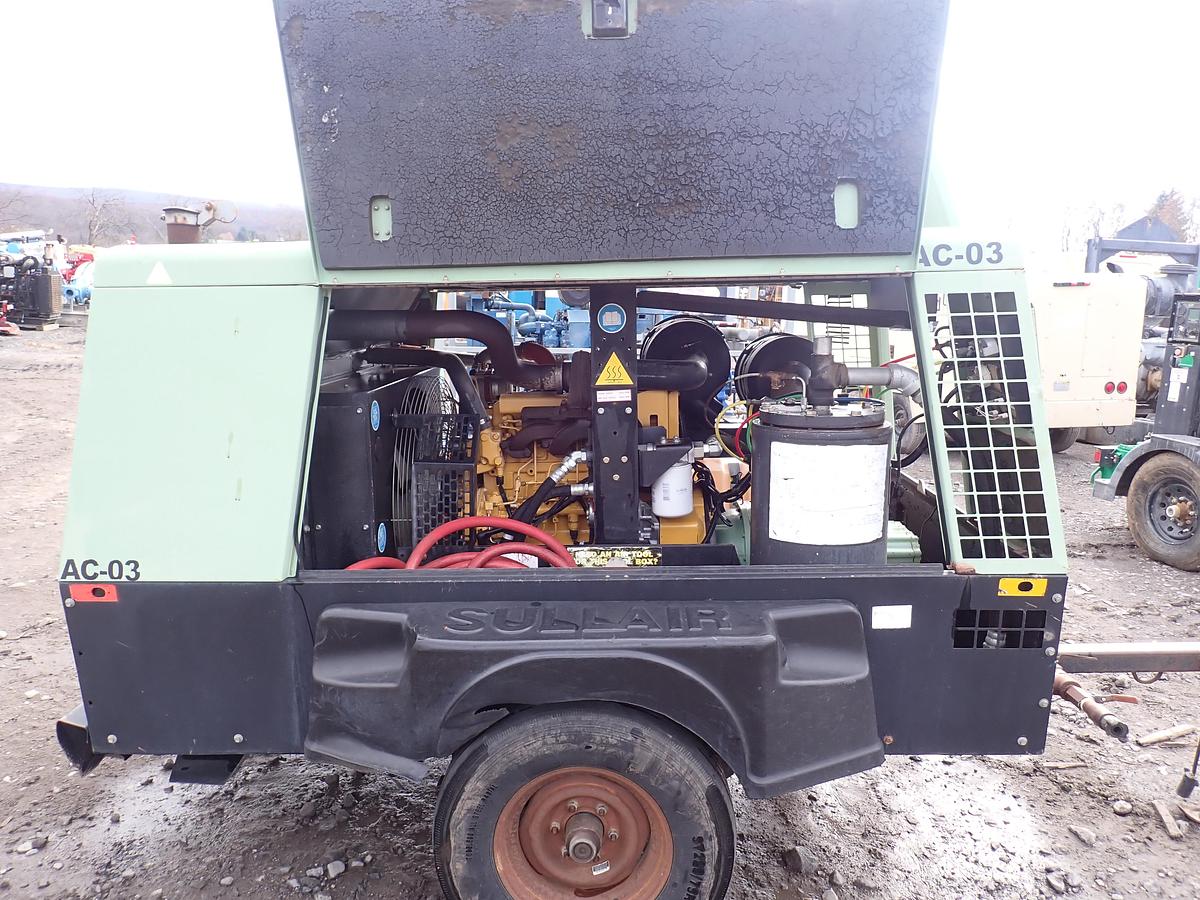 Used 2008 Sullair 375HH 375 CFM Air Compressor 200 PSI 49 ORIGINAL HOURS!