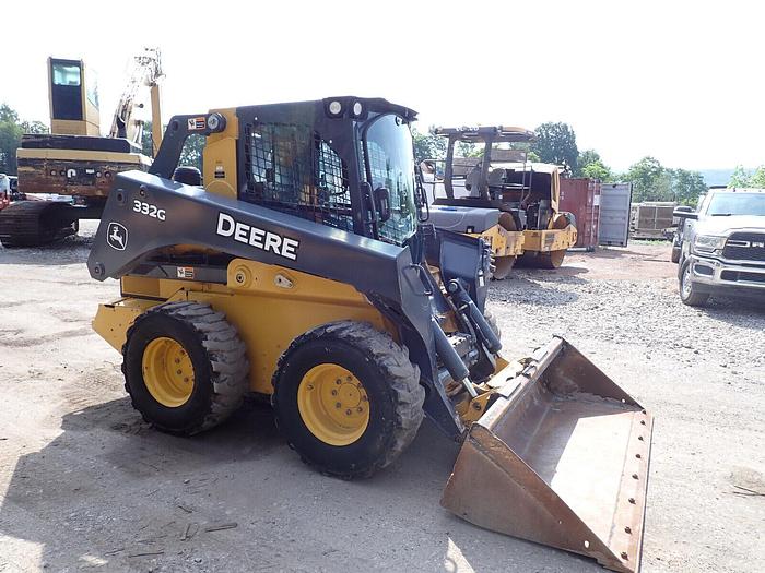 Used 2020 John Deere 332G Skidsteer Loader LOW HRS! High Flow Aux. Q/C A/C 12-16.5