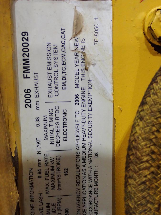 Used 2008 CAT C7 Diesel Engine GOV'T SURPLUS 330 HP