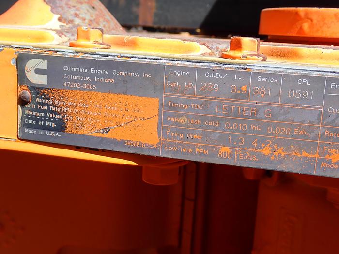 Used 1993 Cummins 4B 3.9 Diesel Engine