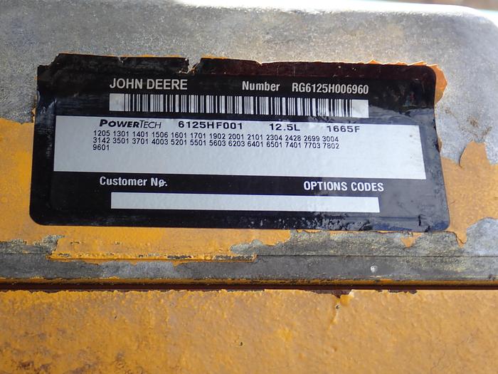 Used 1988 John Deere 6125HF001 Diesel Engine Power Unit