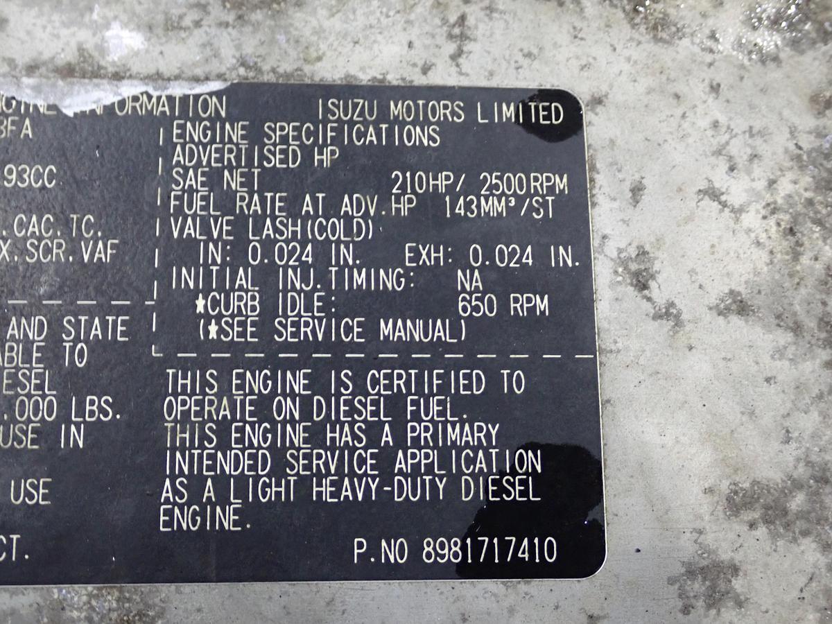 Used 2010 Isuzu 4HK1-TC Diesel Engine 25K MILES!