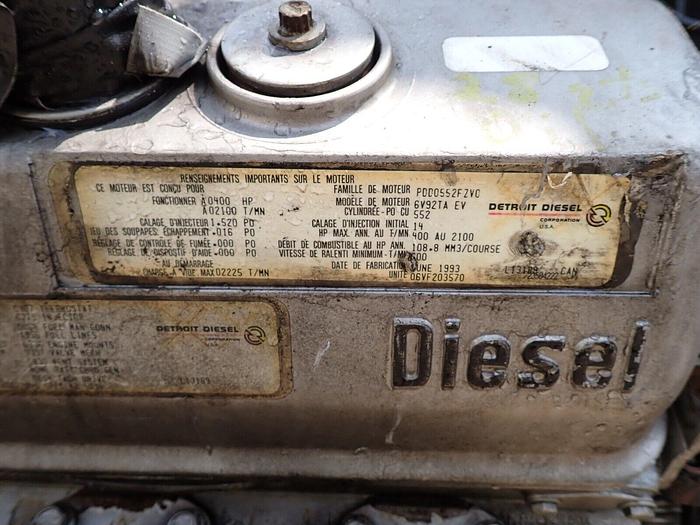 Used 1993 Detroit Diesel 6V92TA Turbo Engine LOW MILES! Fire Truck 6V92 400 HP DDEC