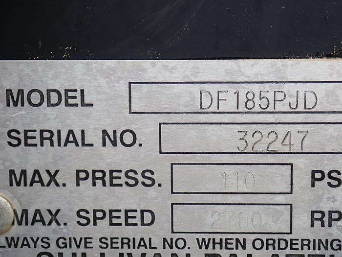 Used 2012 Sullivan Palatek DF185PJD 185 Air Compressor
