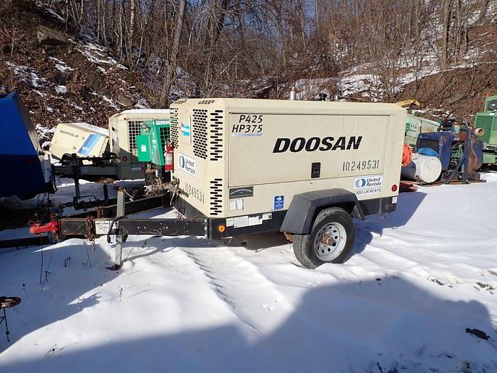 Used 2014 Doosan P425/HP375-T4I Air Compressor 375 CFM 150 PSI VIDEO! Cummins
