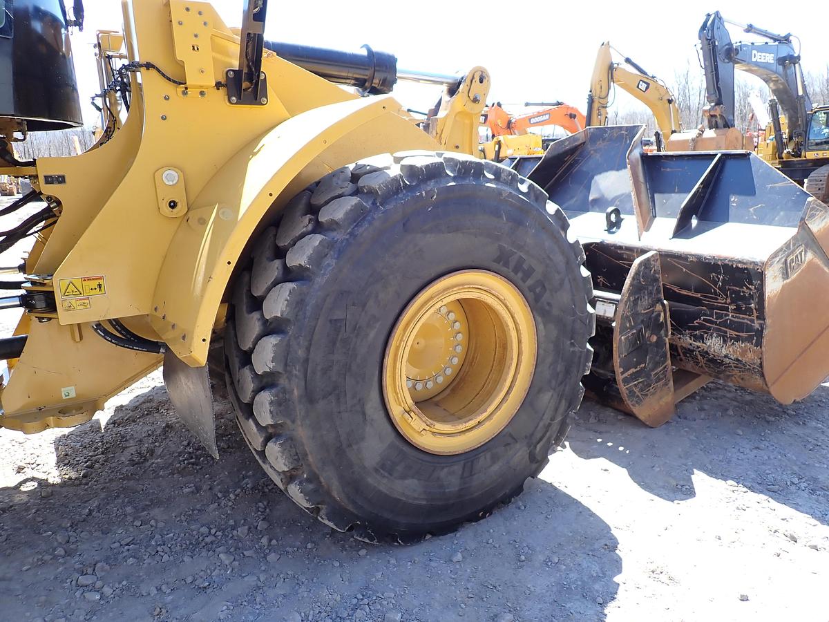 Used 2019 CAT 966M Wheel Loader Q/C & FORKS