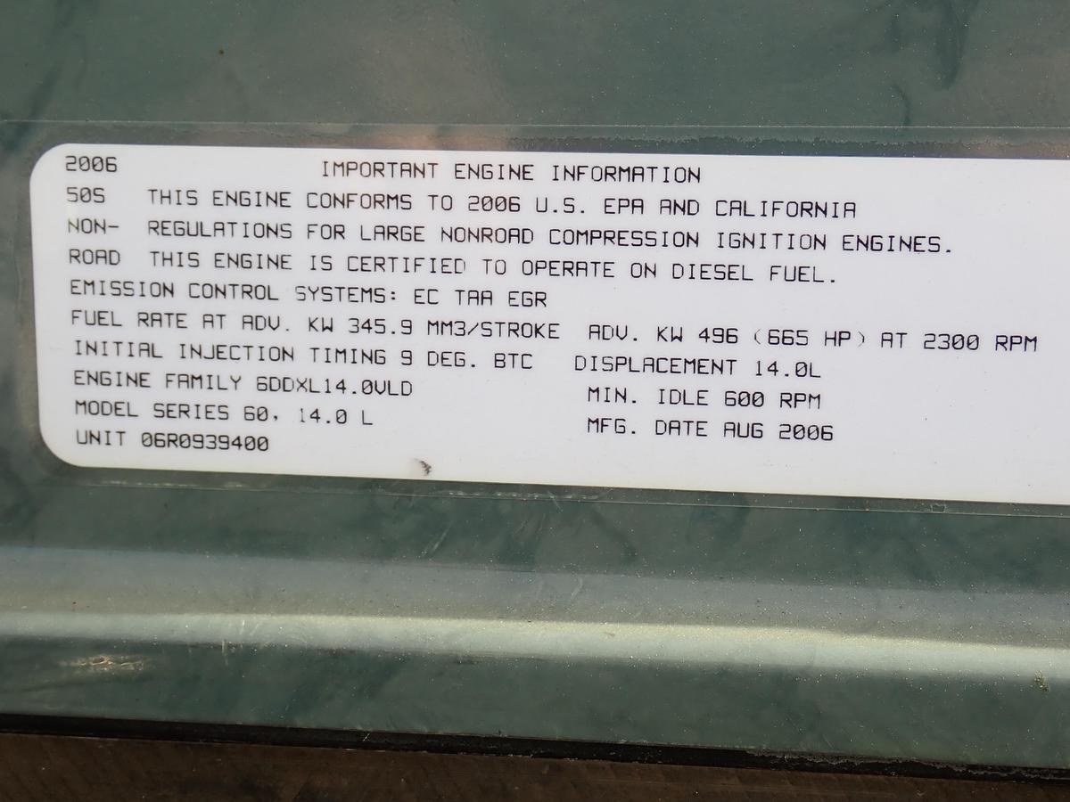 2006 Detroit Diesel 14 Liter 665 HP UNUSED SURPLUS ENGINE