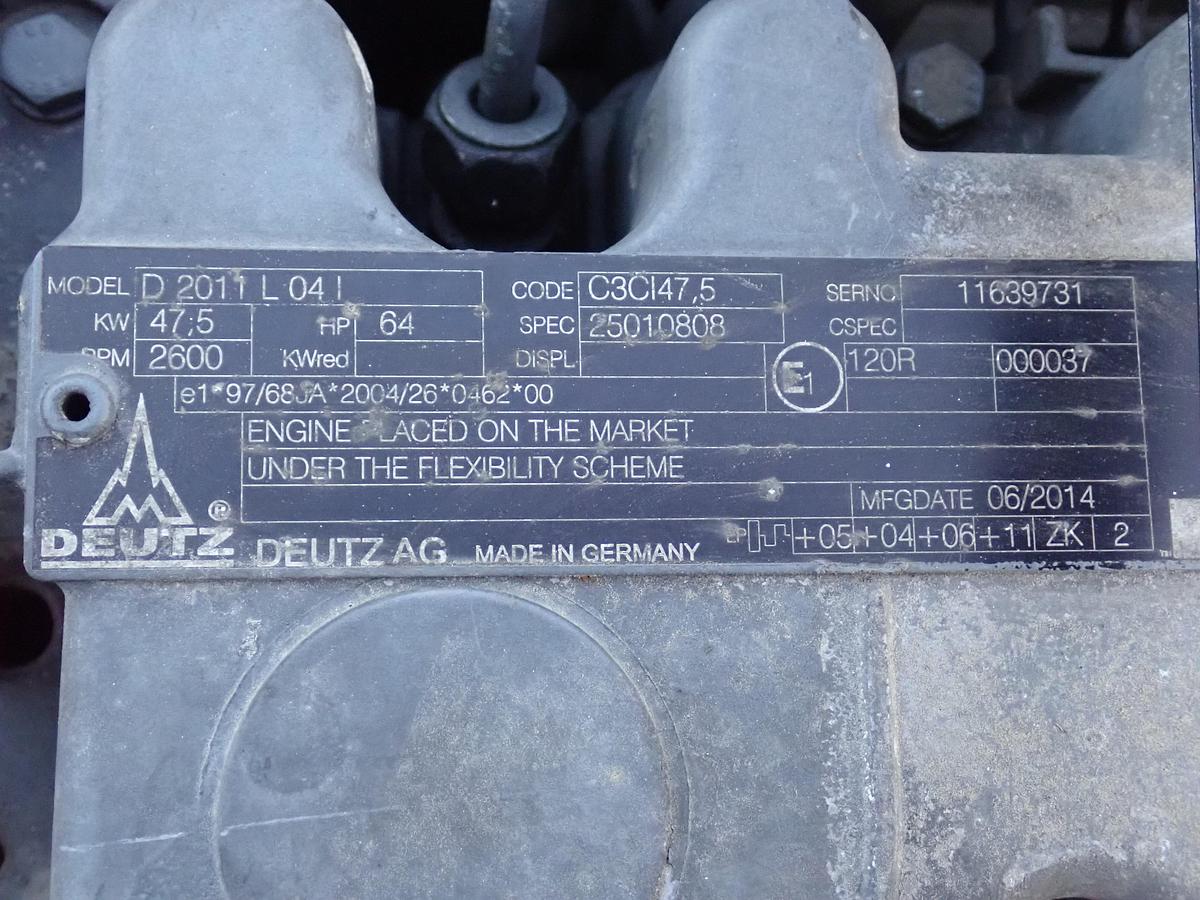 Used 2014 Deutz D2011 L04I Diesel Engine