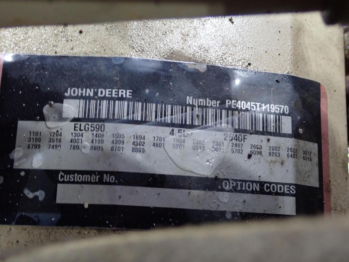 Used 2000 John Deere 4045TF150 Diesel Engine POWER UNIT