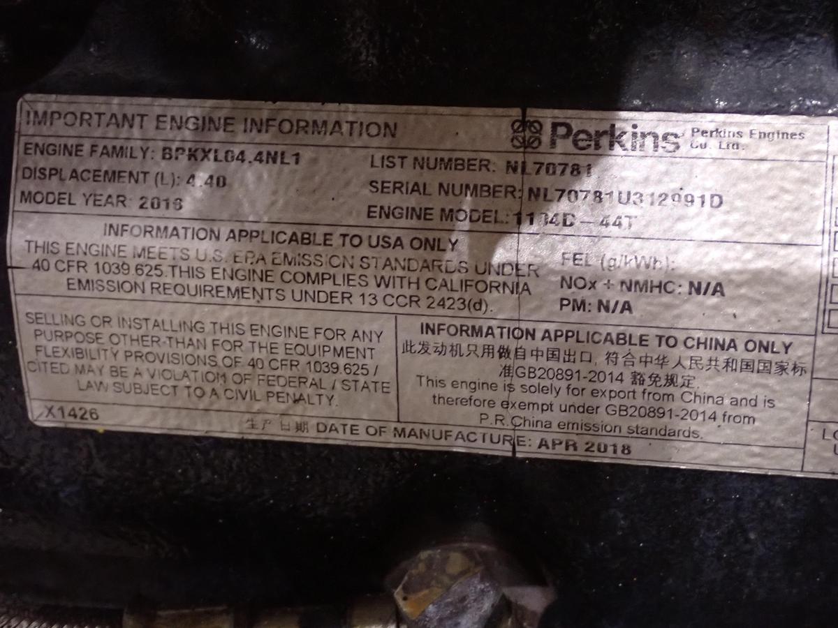 Used 2018 Perkins 1104D-44T Diesel Engine POWER UNIT MECHANICAL