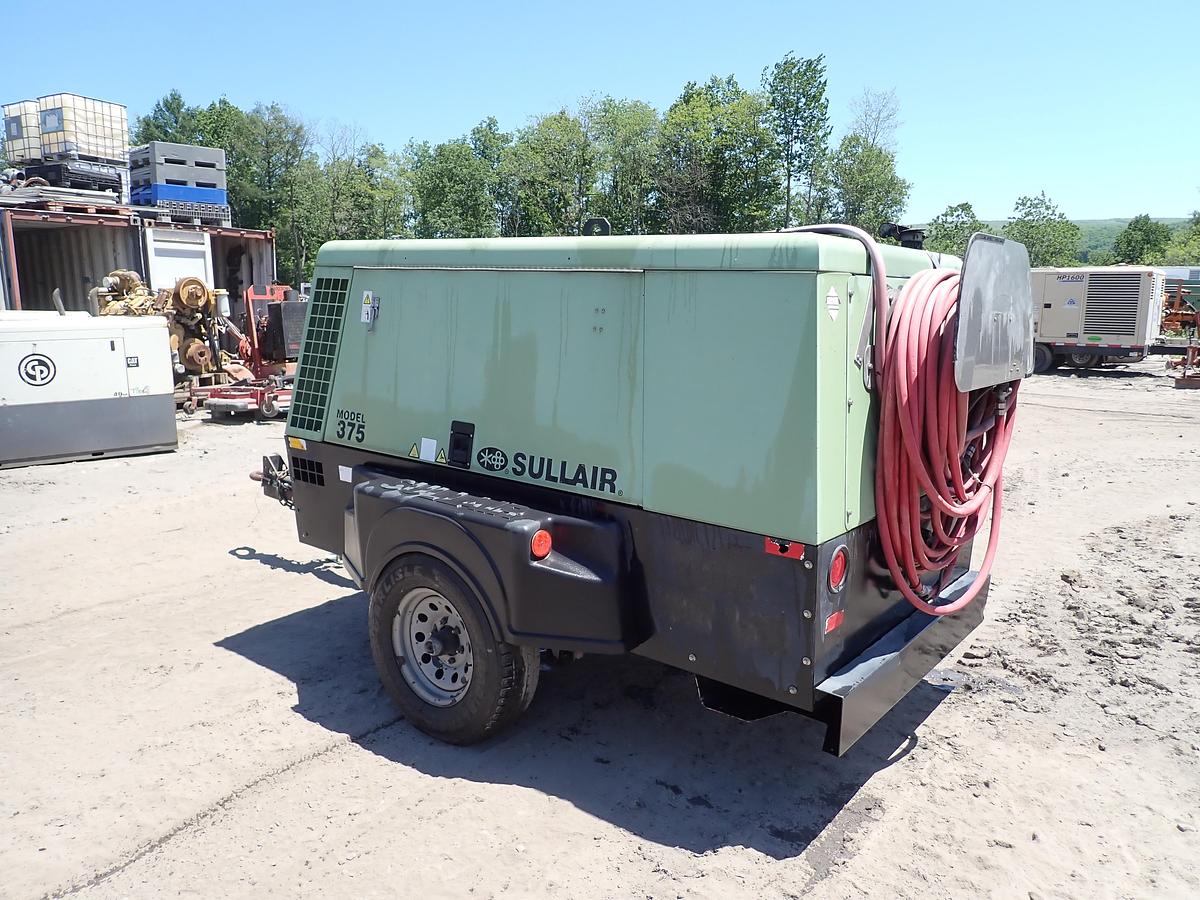 Used 2012 Sullair 375CA3 375 CFM Air Compressor CAT DIESEL