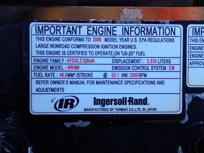 Used 2006 Yanmar 4TNV98 Diesel Engine