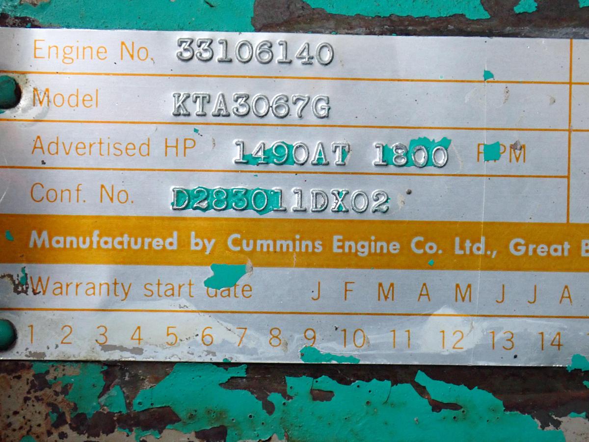 Used Cummins KTA50 Diesel Engine CPL 0343