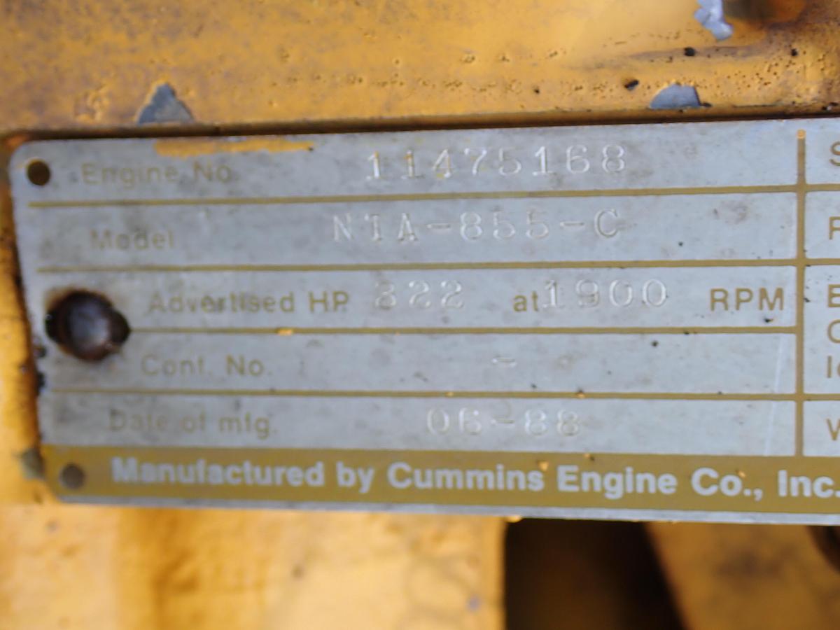 Used 1988 Cummins NTA-855C Diesel Engine Big Cam