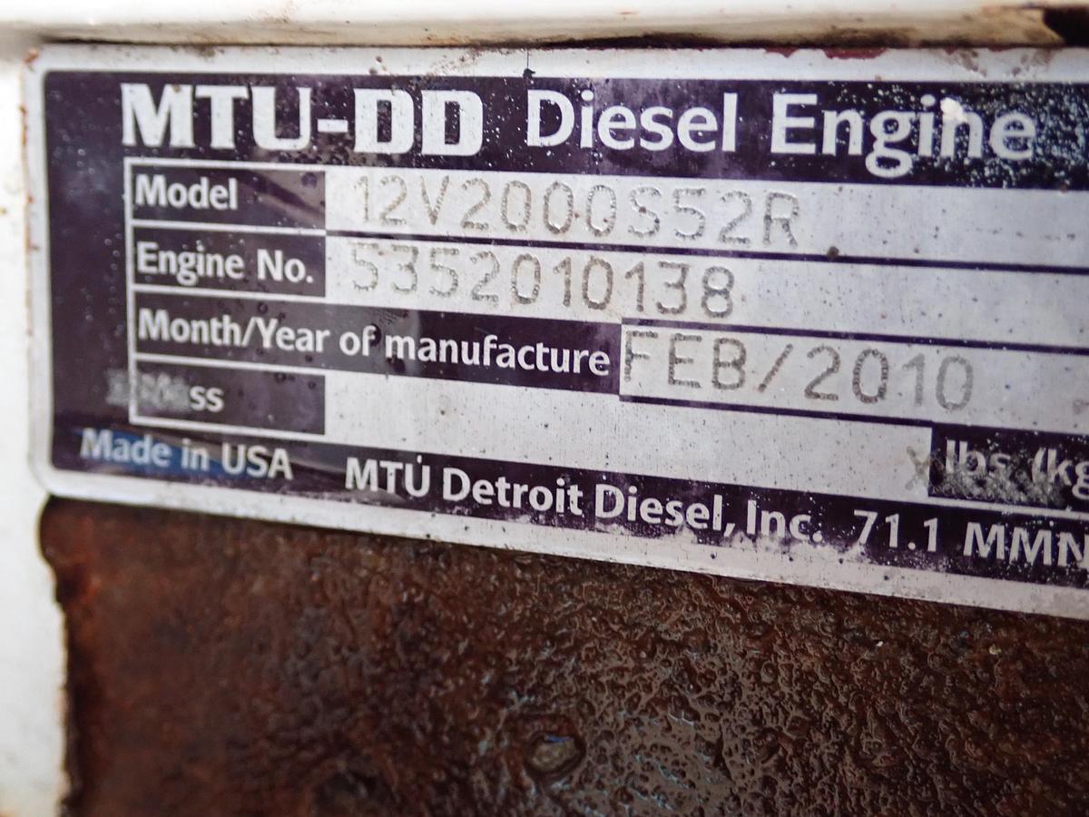 Used 2010 MTU 12V2000 Diesel Engine