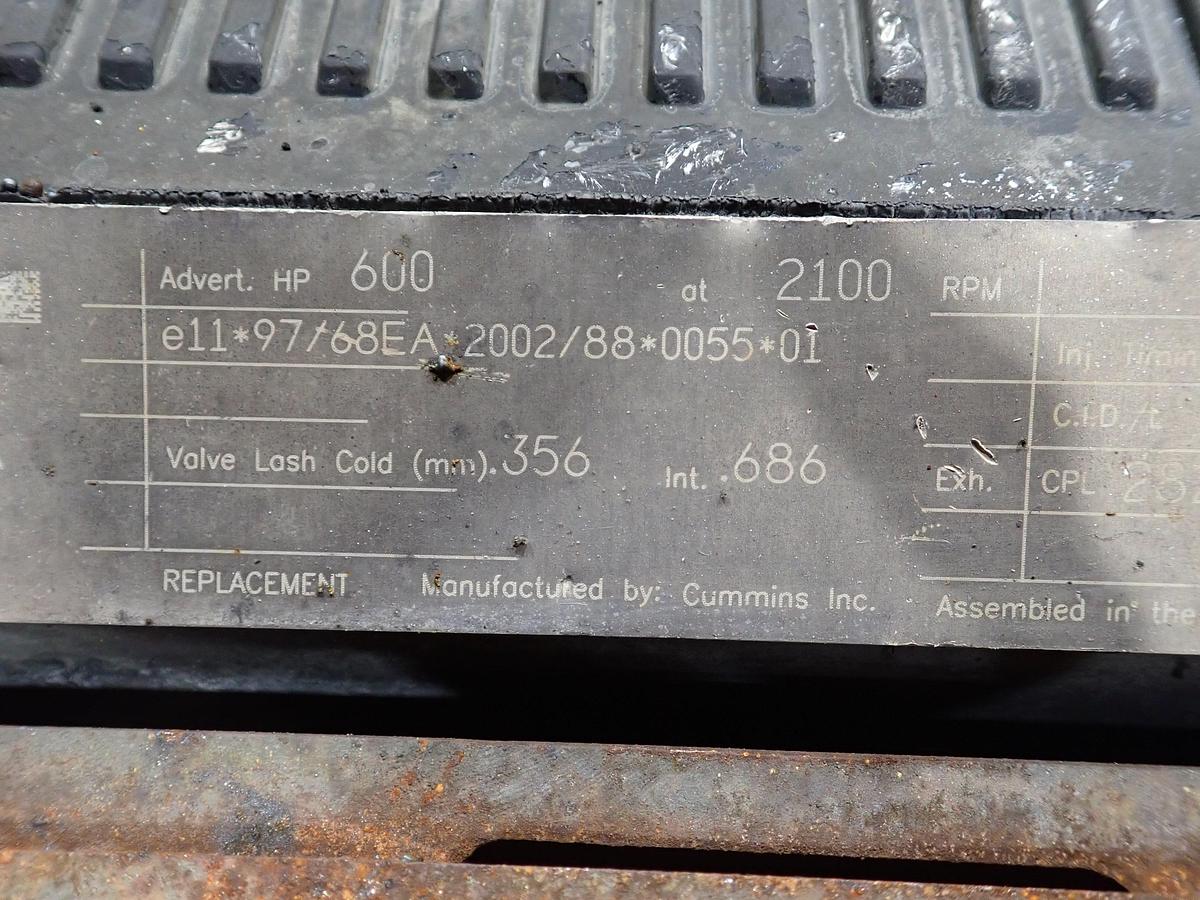 Used 2018 Cummins QSX15 600 HP Diesel Engine CPL 2825