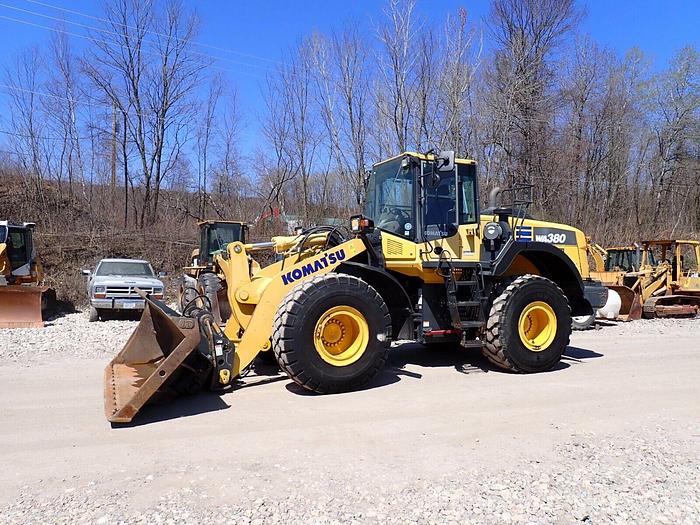Used 2017 Komatsu WA380-8 Wheel Loader CLEAN! SIDE DUMP BUCKET 23.5-25 A/C
