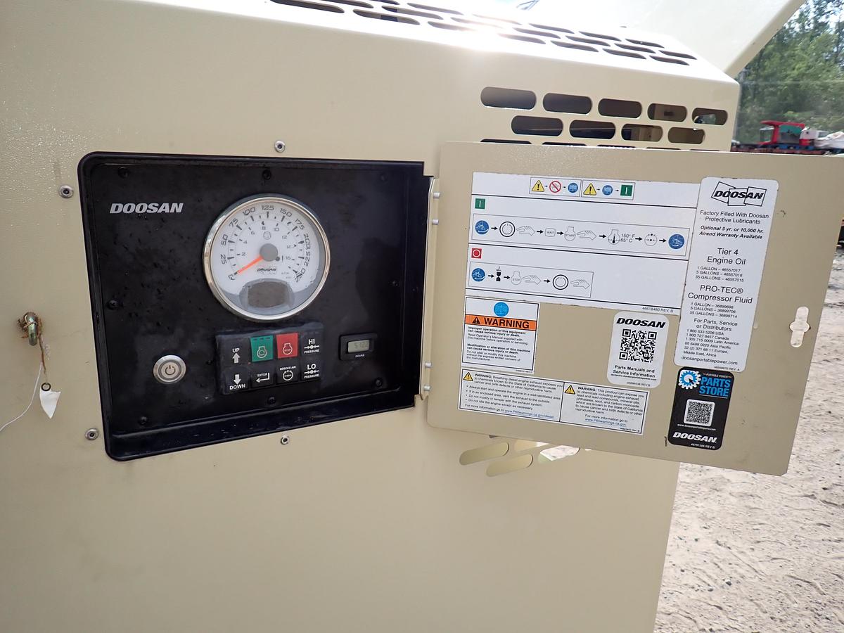 Used 2023 Doosan P425/HP375 Air Compressor 512 HOURS