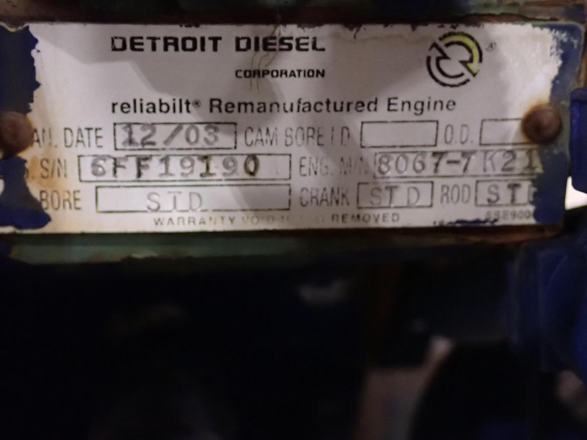 Used 2003 Detroit Diesel 6V92TA DDEC LOW HOUR Engine
