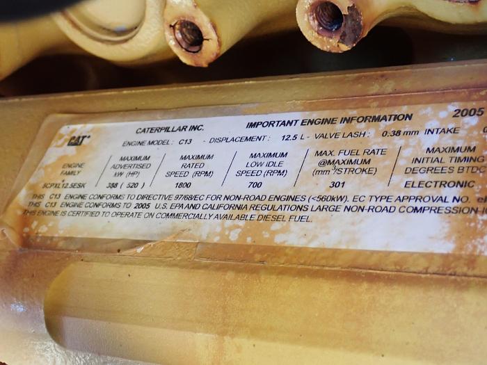 Used 2005 CAT C13 440 HP Diesel Engine POWER UNIT W/ OIL FIELD TRANSMISSION CX31