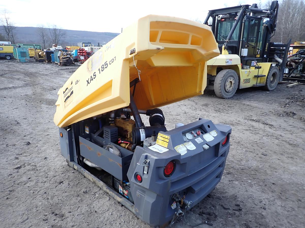 Used 2016 Atlas Copco XAS185CD7 Air Compressor 961 HOURS!