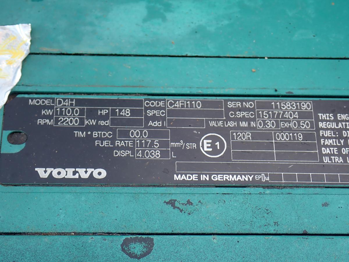 Used 2014 Volvo D4H Diesel Engine SD115 ROLLER